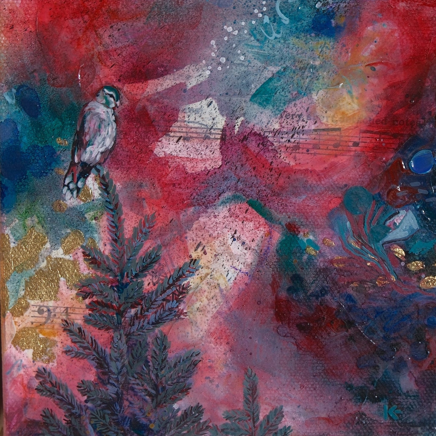 "Our Neighbourhood Merlin" Original Painting - Available for Purchase at Dandelion Art Framing & Gallery