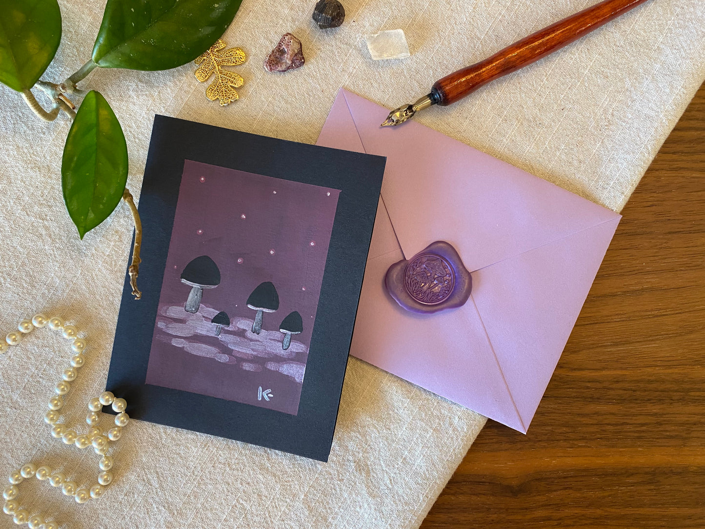 Little Shrooms Card | Purple