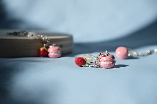 Strawberry Macaron Charm