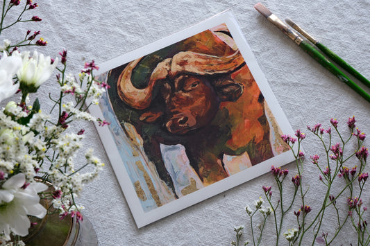 ‘Water Buffalo Abstract’ Fine Art Print