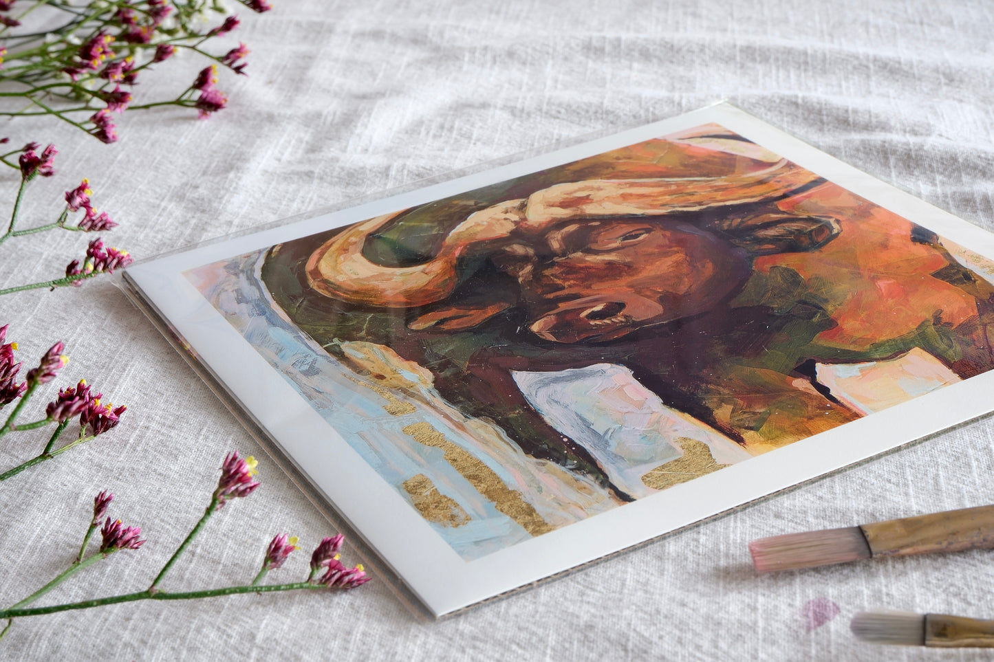 ‘Water Buffalo Abstract’ Fine Art Print