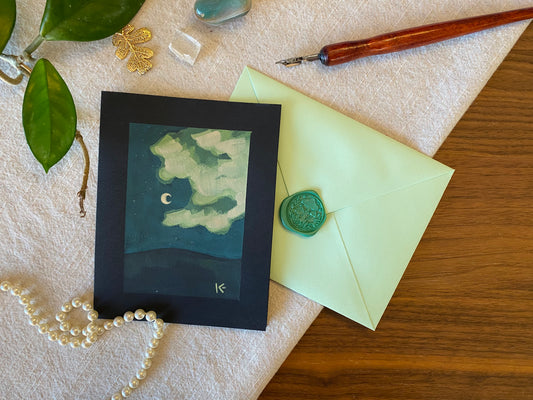 Night Sky Card | Misty Green