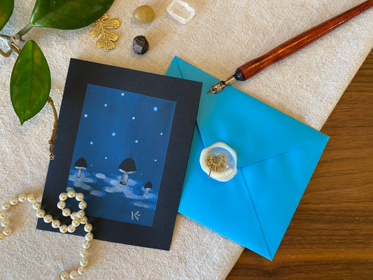 Little Shrooms Card | Blue