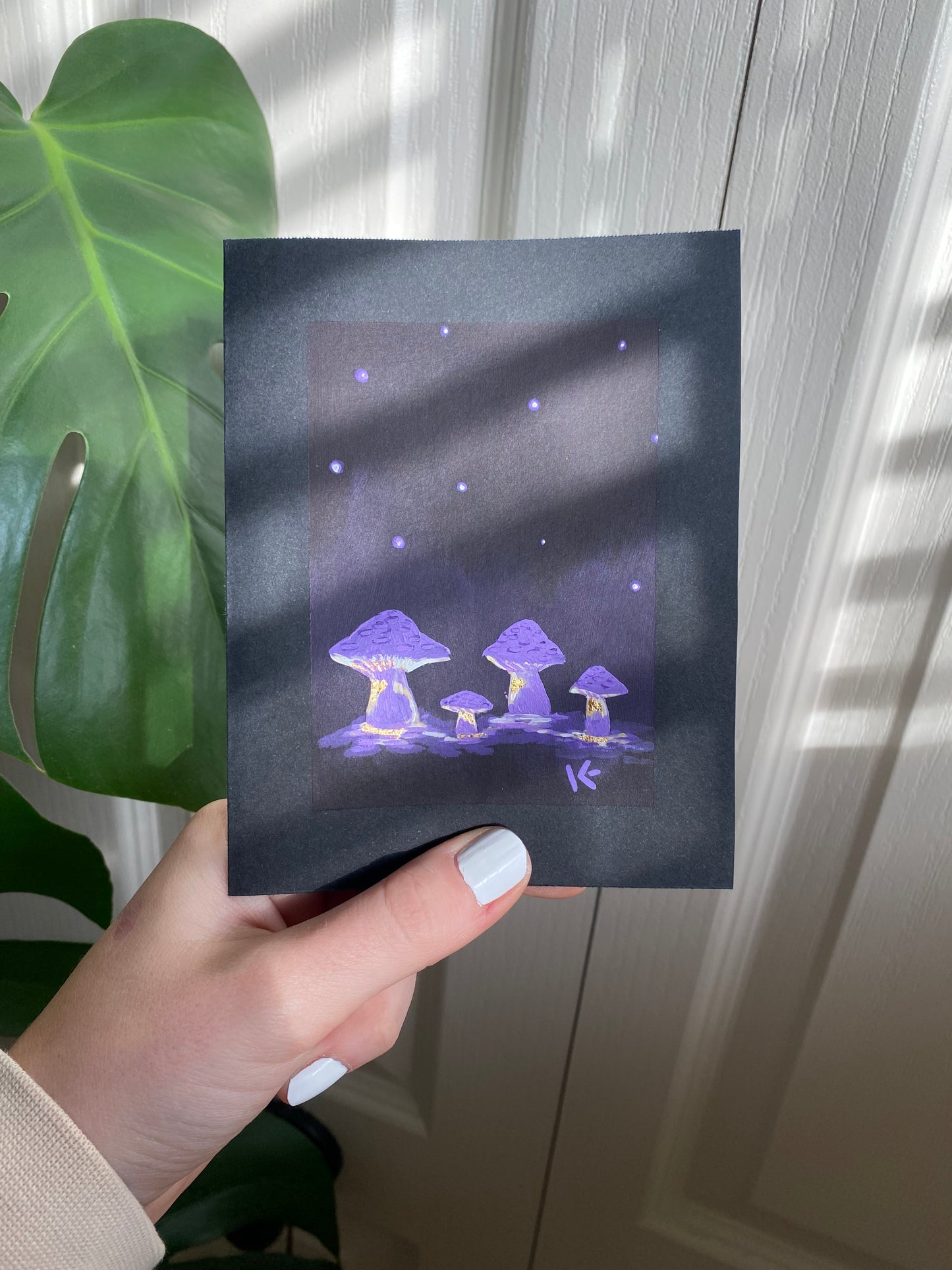 Gilded Shrooms Card | Purple