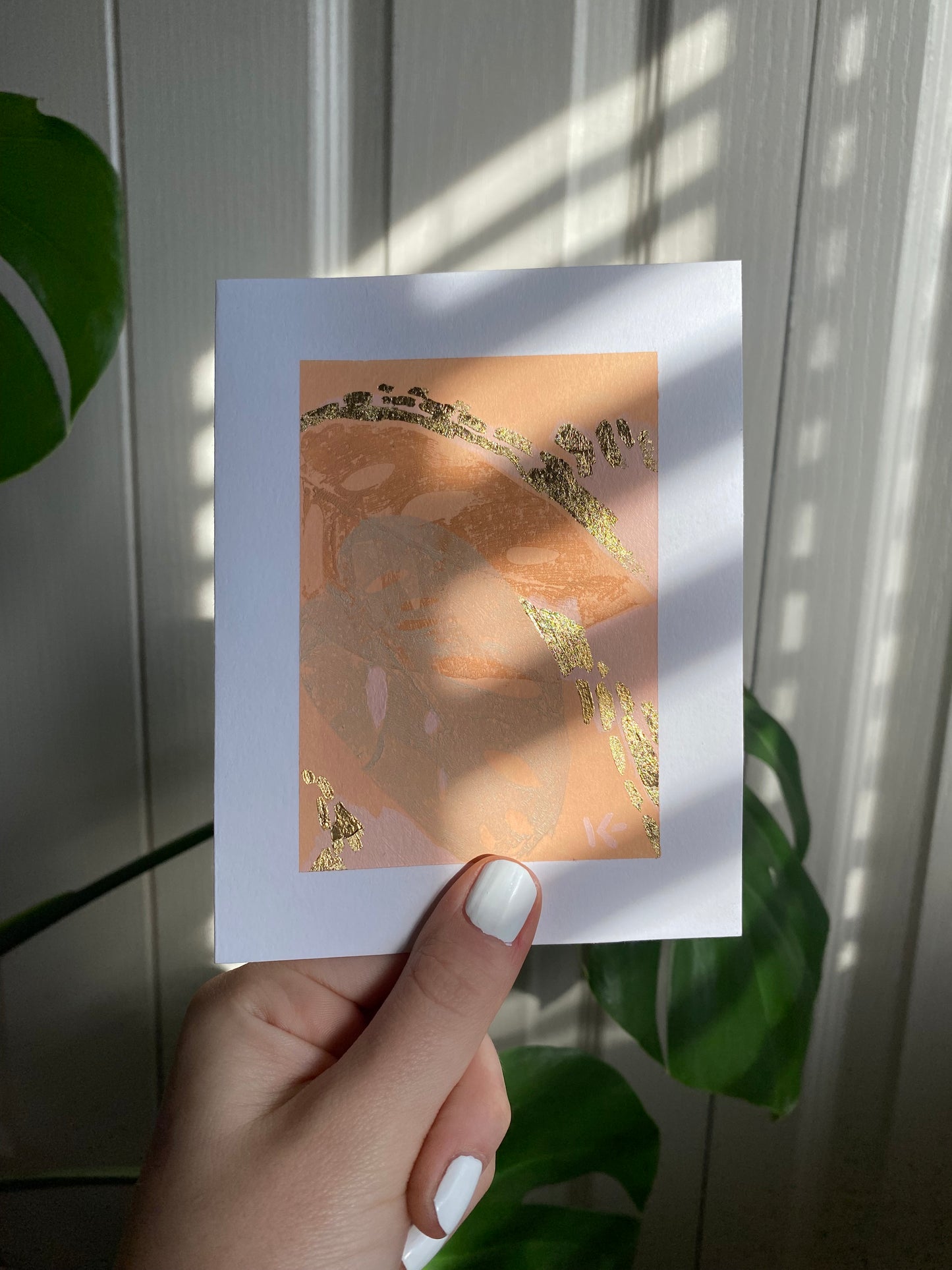 Peach Leaves Card