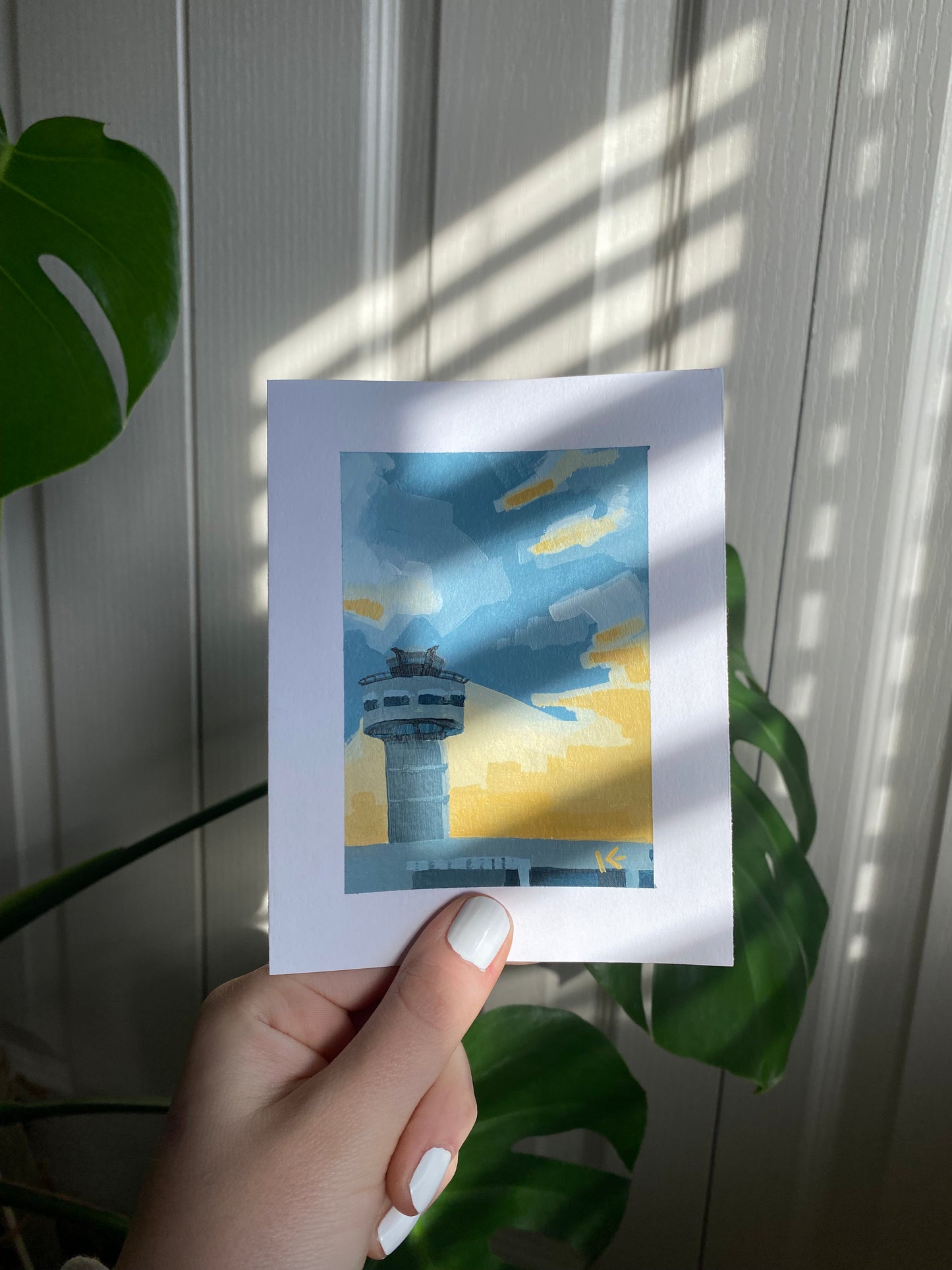 Sunset at YXE Airport Card