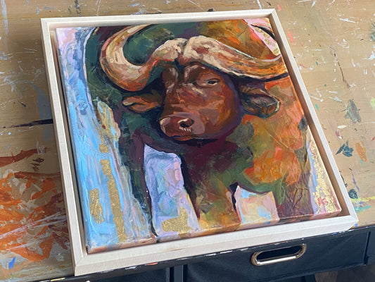 "Water Buffalo Abstract" Original Painting